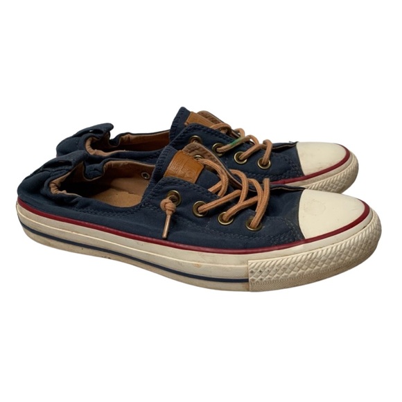 Converse All Star 551622C Chuck Taylor Low Shoreline Navy Shoes Women's Sz 8 - Picture 1 of 9